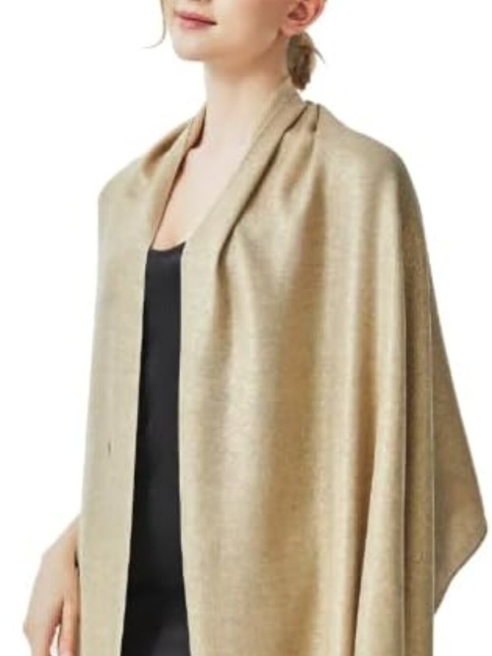 Sparkling Metallic Pashmina Shawl Wrap – Reversible Glitter Evening Scarf